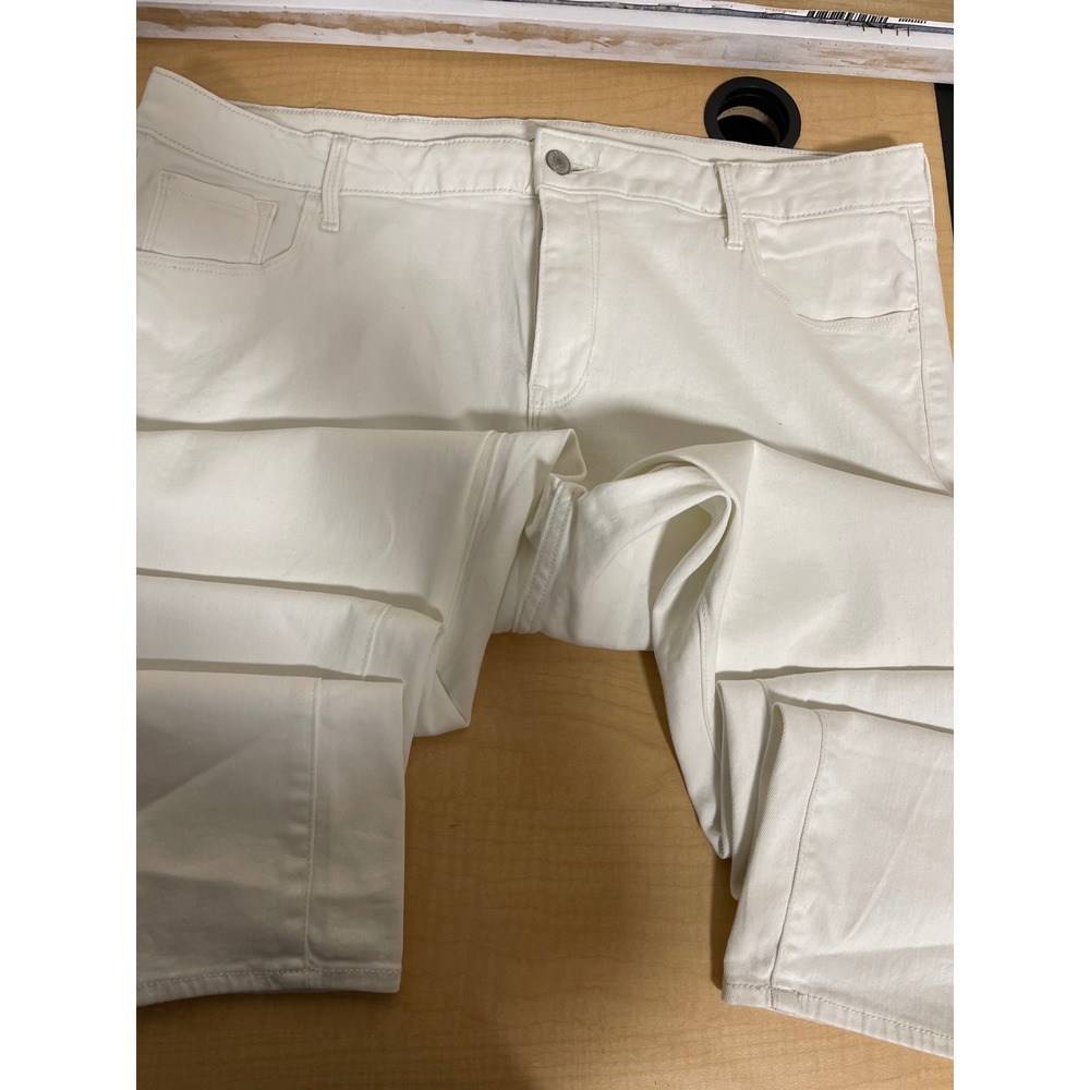 Old Navy The Rockstar Skinny Jeans White Denim Size 18 Regular Stretch Mid Rise